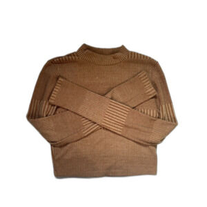 Free People Intimately Free Mock Neck Textured Long Sleeve Cropped Knit